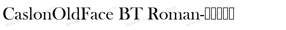 CaslonOldFace BT Roman字体转换